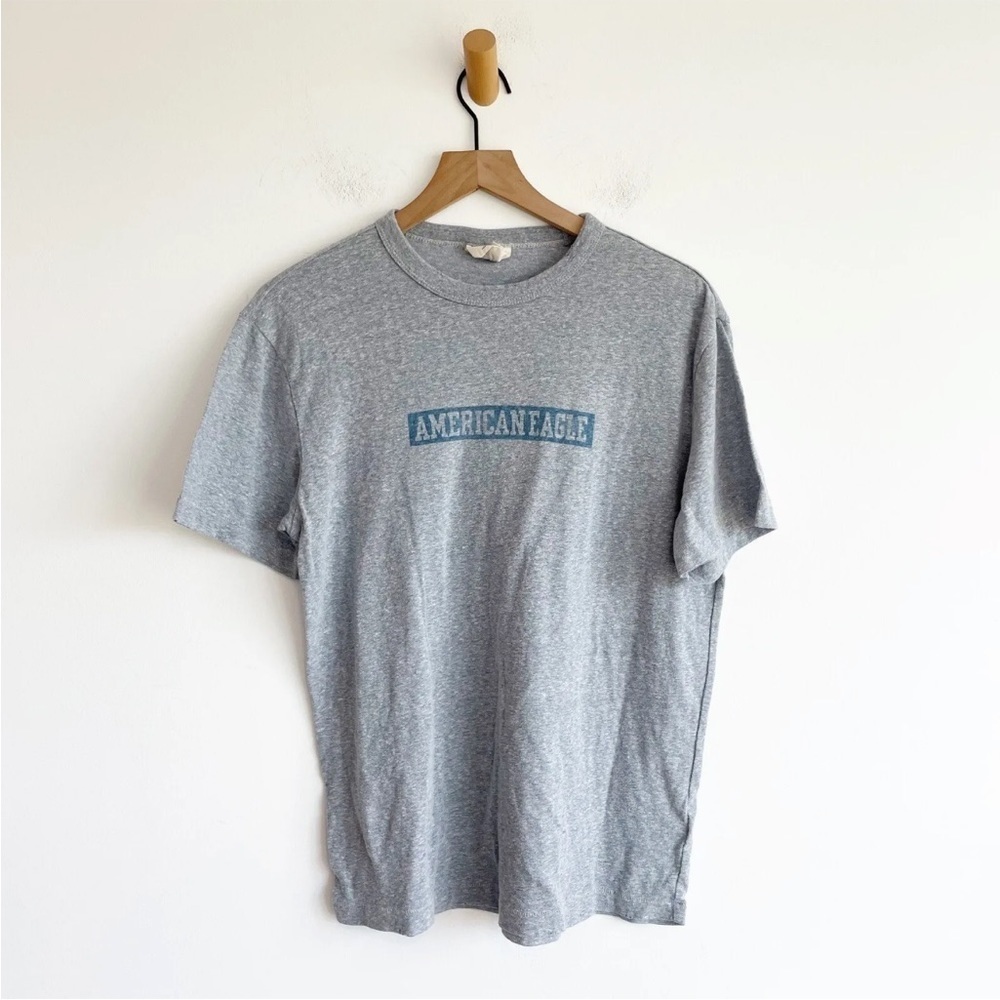 American Eagle Vintage Vault Men's T Shirt Single Stitch Gray Size Small